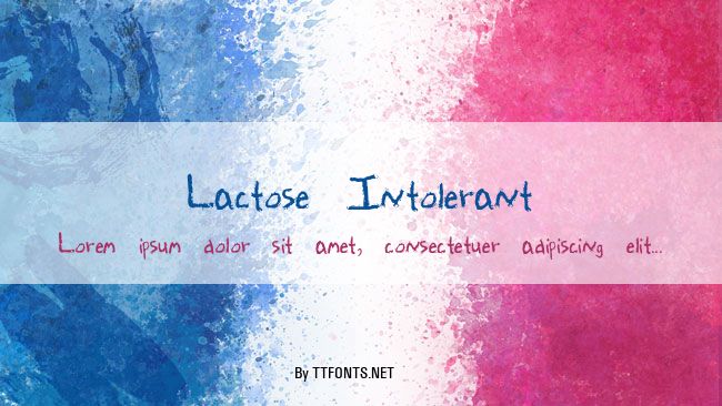 Lactose Intolerant example